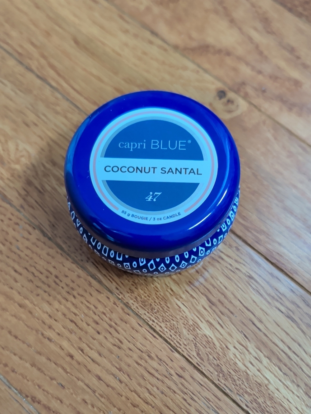 capri BLUE Coconut Santal Blue Travel Tin Candle
